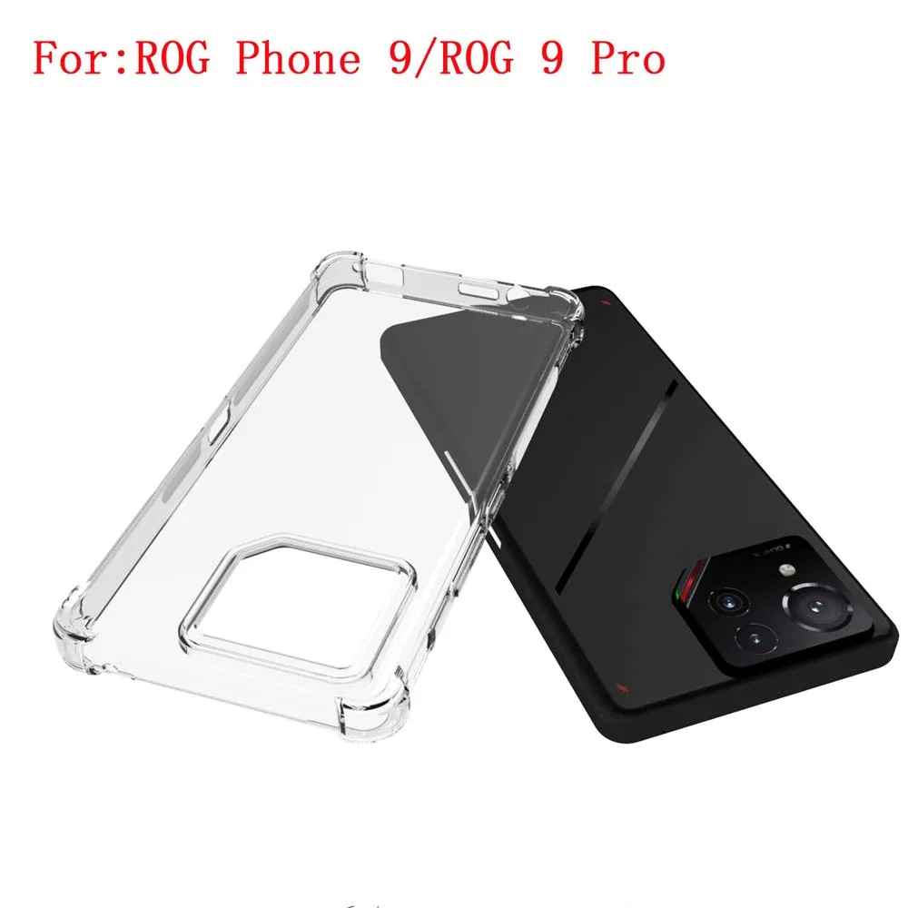 for Asus ROG Phone 9 Pro Cases Shockproof Transparent Cover Air Buffer Corner Anti Drop Phone Bumper Fit Skin Protective Shell