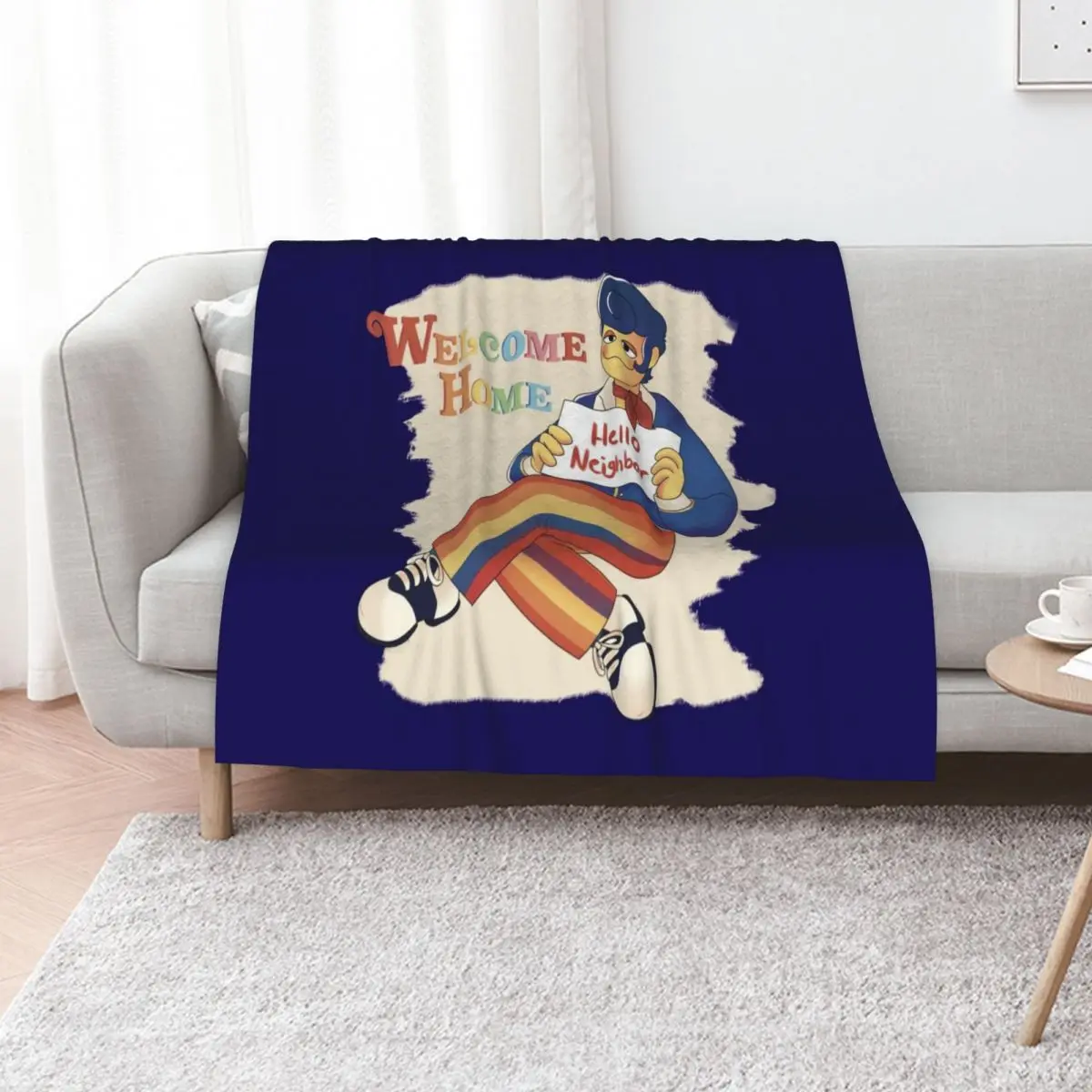 Добро пожаловать домой, одеяло Wally Darling Art, модные диваны, тяжелый плед на диване, одеяла для пикника