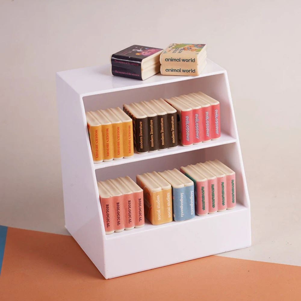 1/12 Scaffale di stoccaggio per snack in miniatura per cartoni animati Supermercato Bevande Piccolo scaffale di stoccaggio Mobili per case delle bambole Scaffale decorativo Giocattolo