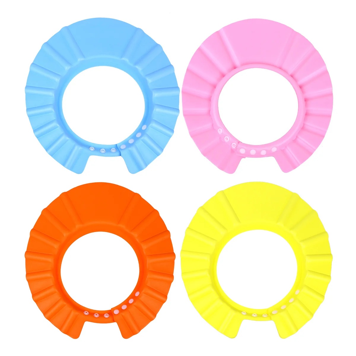 

4Pcs Waterproof Kid Shampoo Caps Adjustable Eva Bathing Caps for Children Toddlers Shower Hair Wash Protection