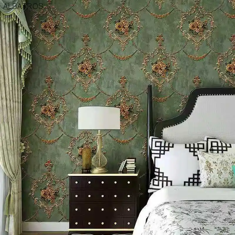 

Non-woven wallpaper 3D three-dimensional striped wallpaper blue TV background wall European-style wallpaper Nordic modern ins st