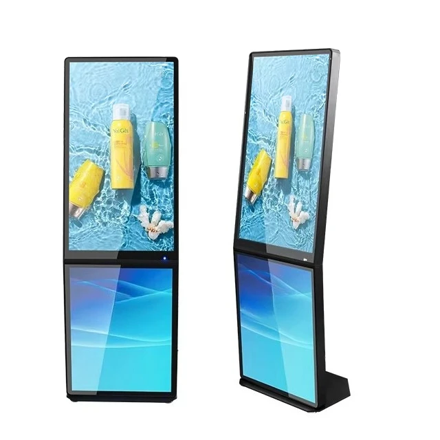Led reclamescherm vloerstandaard digitale signage kiosk 32 inch tv handmatige totem verticale lcd-scherm