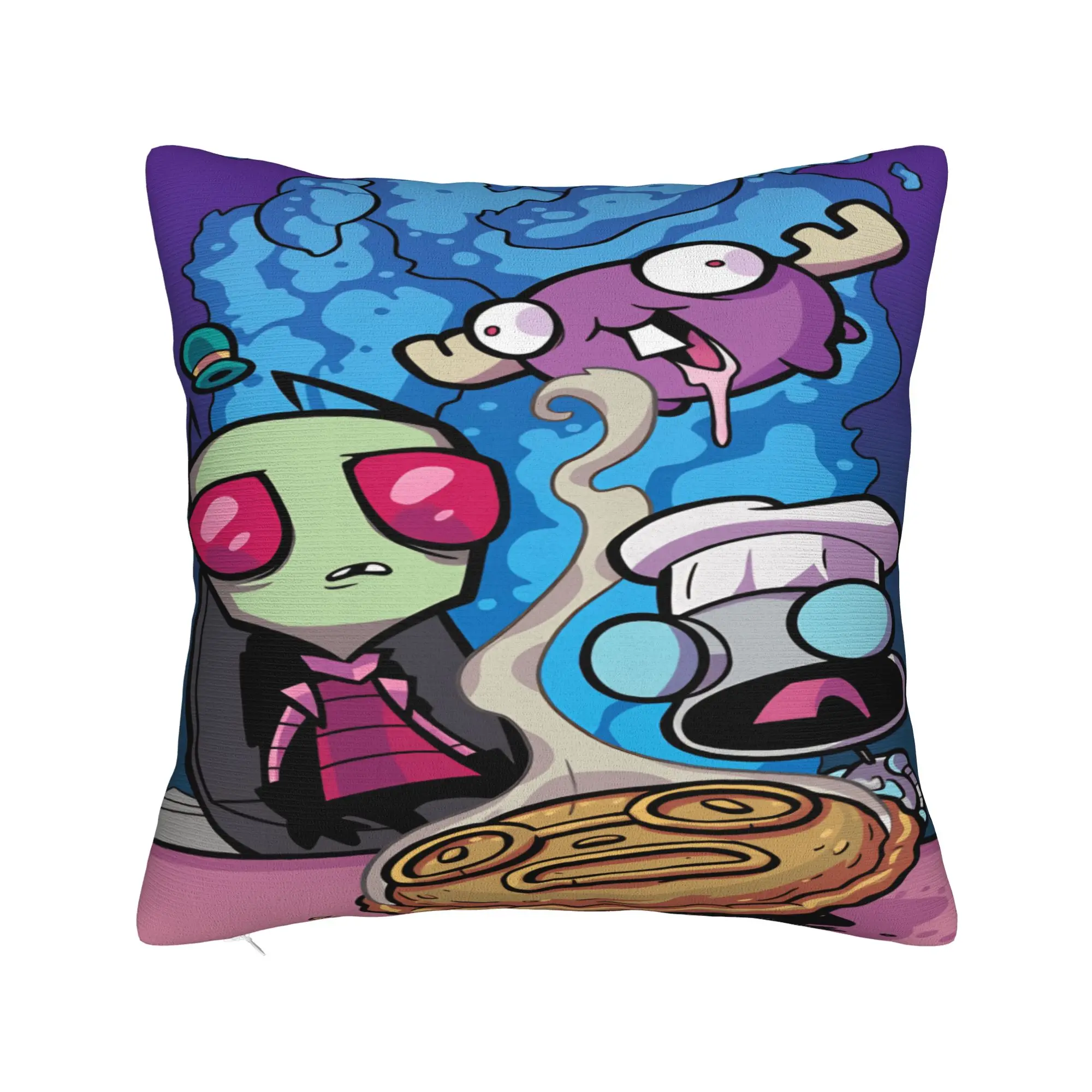 Pillow Case I-Invader ZIM Anime Graphic  Pillow Cover For Sofa Home Decor Cute Funny Pillowcases