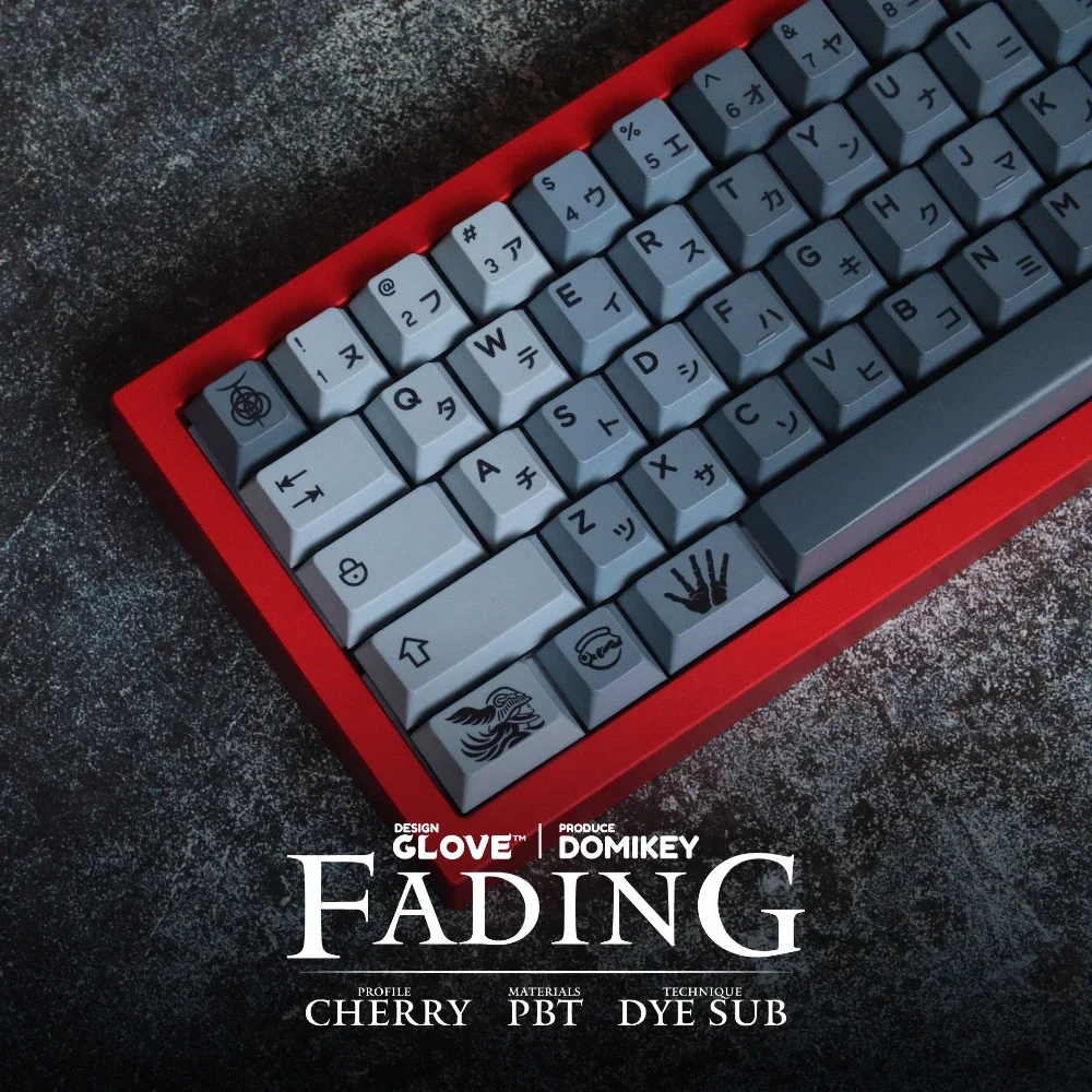 

ECHOME Glove Domikey Keycap Set Custom FADING Theme Keyboard Cap Cherry PBT Key Caps for Mechanical Keyboard Gaming Accessories
