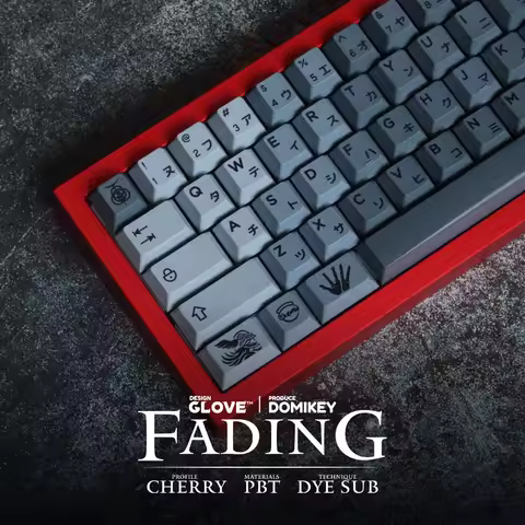 ECHOME Glove Domikey Keycap Set Custom FADING Theme Keyboard Cap Cherry PBT Key Caps for Mechanical Keyboard Gaming Accessories