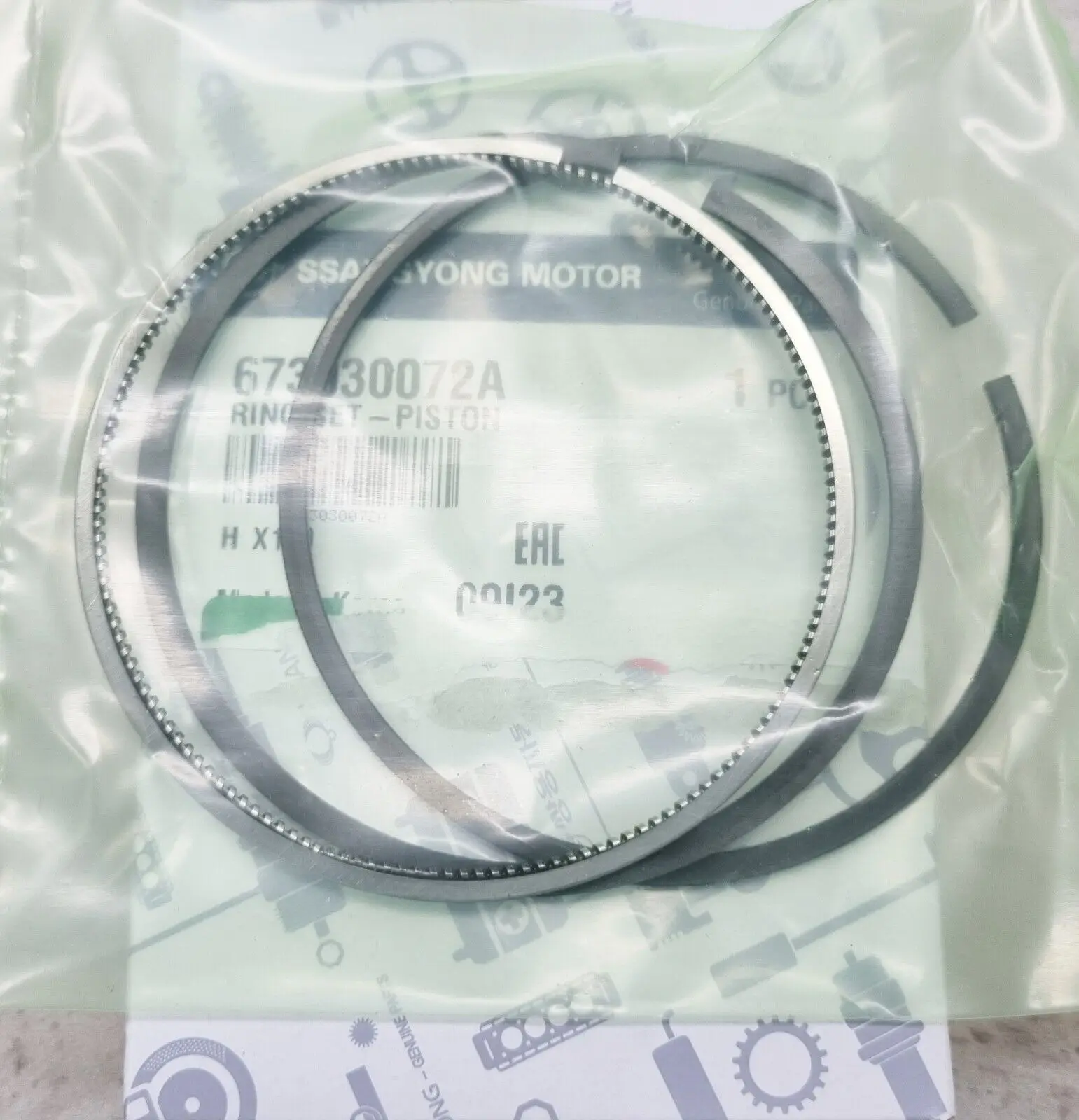 Genuine Piston Ring Set Standard 76.00mm for SSANGYONG TIVOLI +D16DF #673030072A