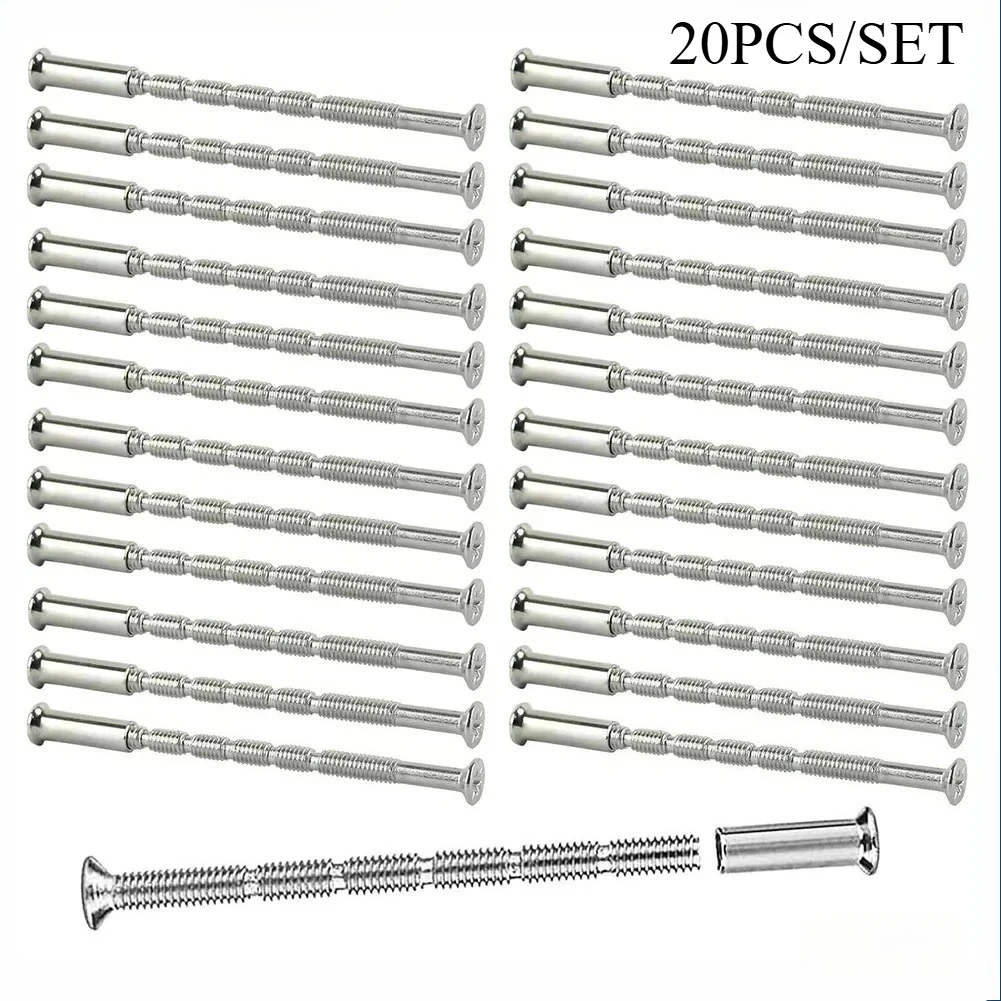 20Pcs/Set M3 Door Handle Screws Set Knob Hardware Lever Handle Screws Nut Fixings for Handle Roses Knobs Door Lock & Escutcheon