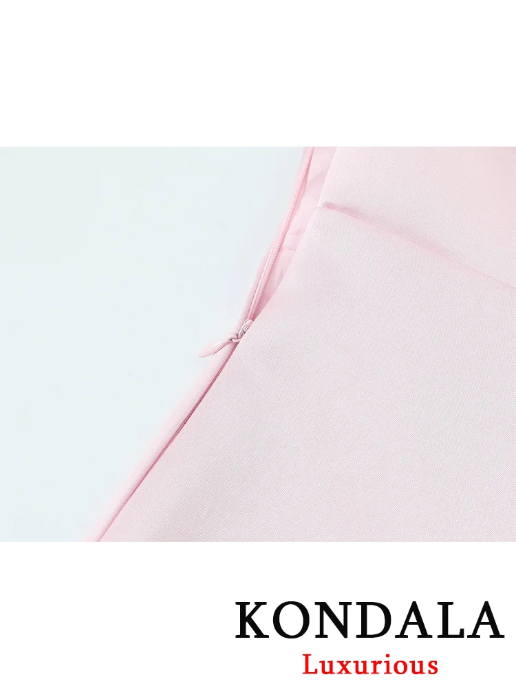 KONDALA Sexy Party Chic Mini abito da donna con fiocco Solido senza maniche Backless Zipper Cami Dress New Fashion 2025 Abito autunnale