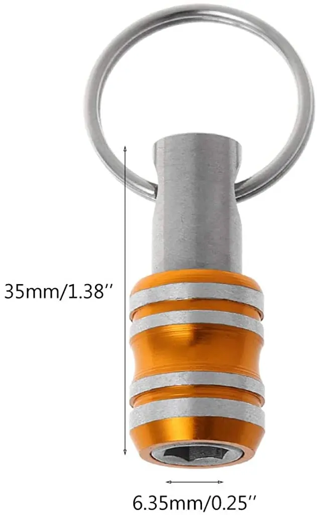 1pc 1/4 Inch Hex Shank Screwdriver Bits Holder Extension Bar Drill Screw Adapter Quick Release Keychain Screwdriver Bits Holder