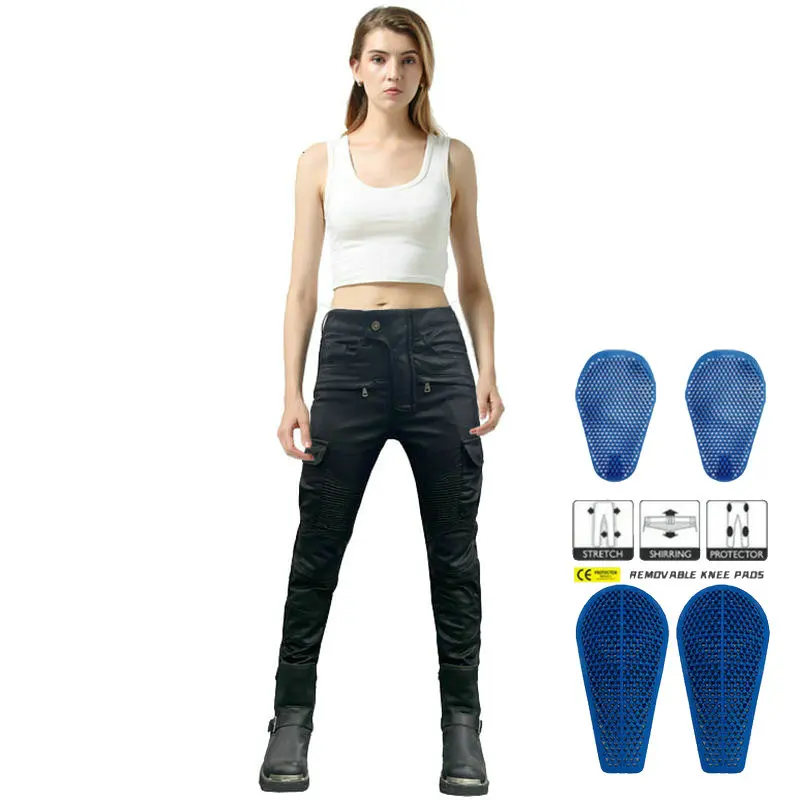 Women Motorcycle Pants, Riding Jeans, Anti-fall, Classic Motorcycle Rider Pants, Racing Pants for All Seasons
