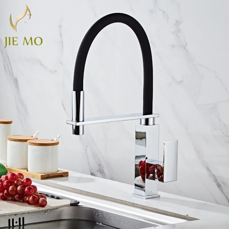 

Kitchen Faucet Pull Out 360 Degree Rotation Beige Mixer Faucet for Kitchen Hot and Cold Deck Mounted Crane for Sinks