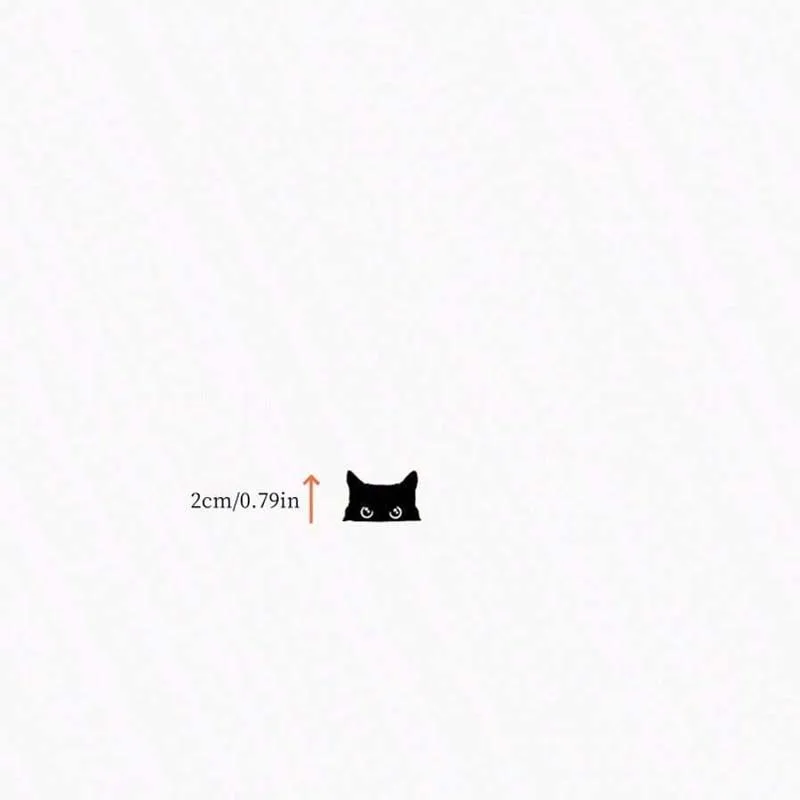Cat Peeping Sticker, Car Sticker, Black Cat Peeping Sticker, Blank Button, Vinyl Sticker, Car Sticker, Vinyl Sticker, Pop-Up Sti