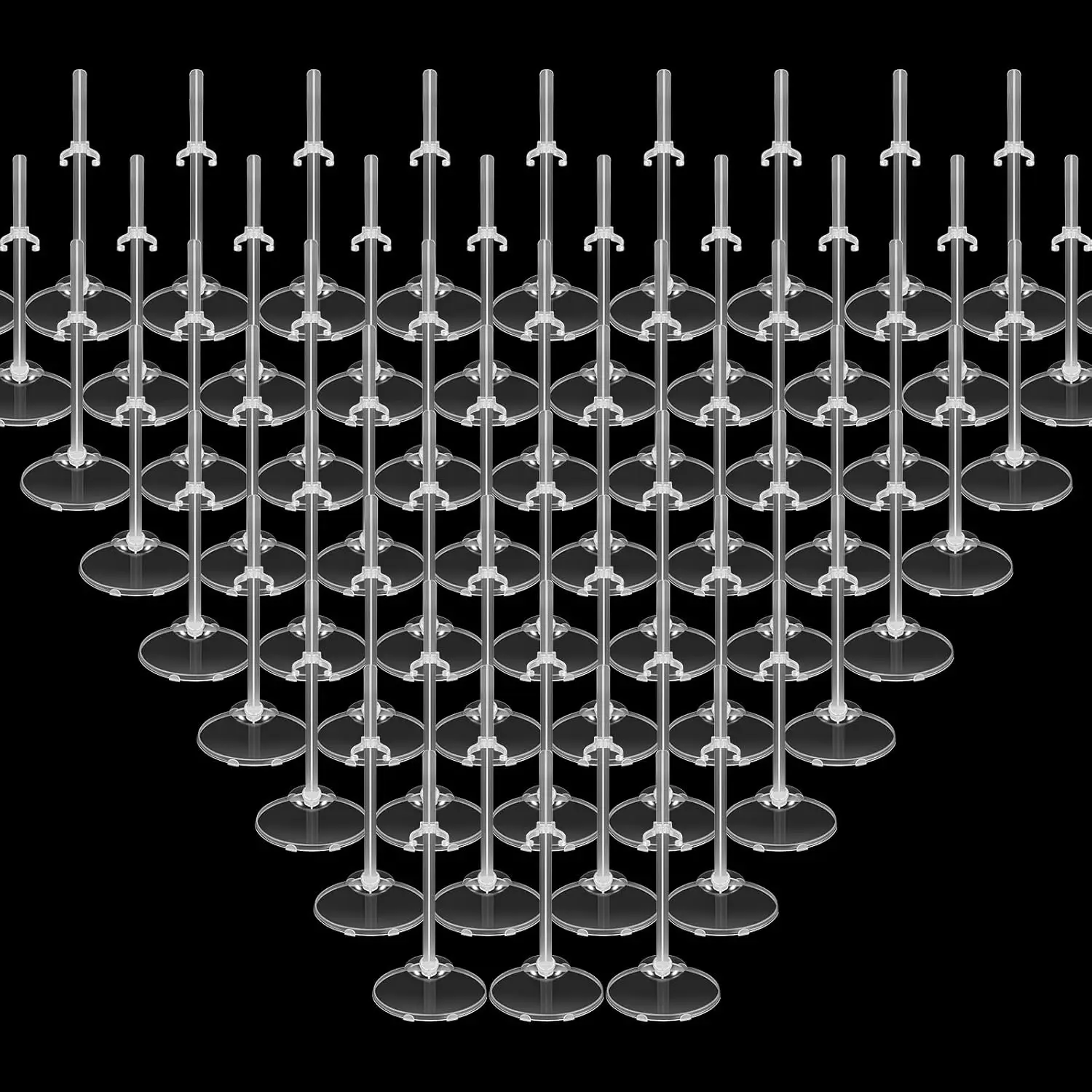 

100 Pcs Clear Acrylic Doll Stand Holder with Adjustable Waist Clip for 9-11 Inch Action Figures