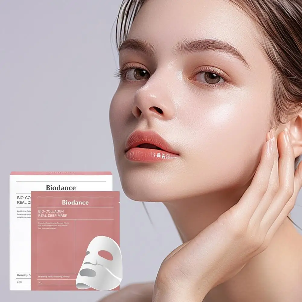 

Collagen Real Deep Mask Hydrating Overnight Hydrogel Mask Pore Minimizing Radiance Firming Brighten Skin Skincare