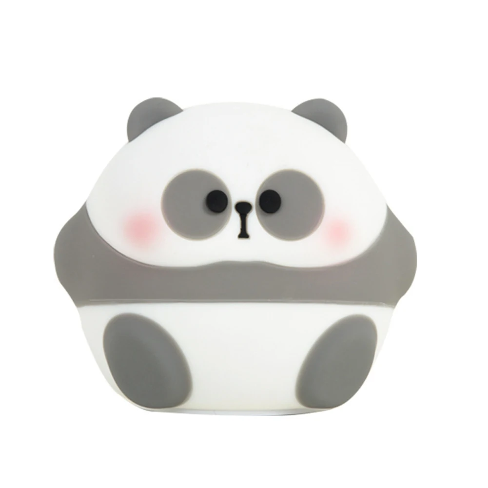 Leuke Panda Lamp, Usb Oplaadbare 1200Mah Batterij Werkende Siliconen Nachtlampje, 3 Niveau Dimbare Led Bed Touch Lamp Voor Kind