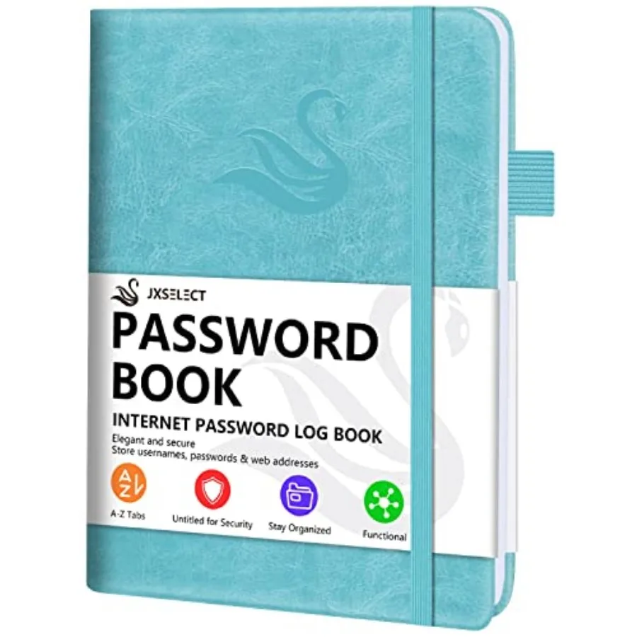 Elegant Password Book with Alphabetical Tabs - Hardcover Password Book for Internet Website Address Login - 5.2