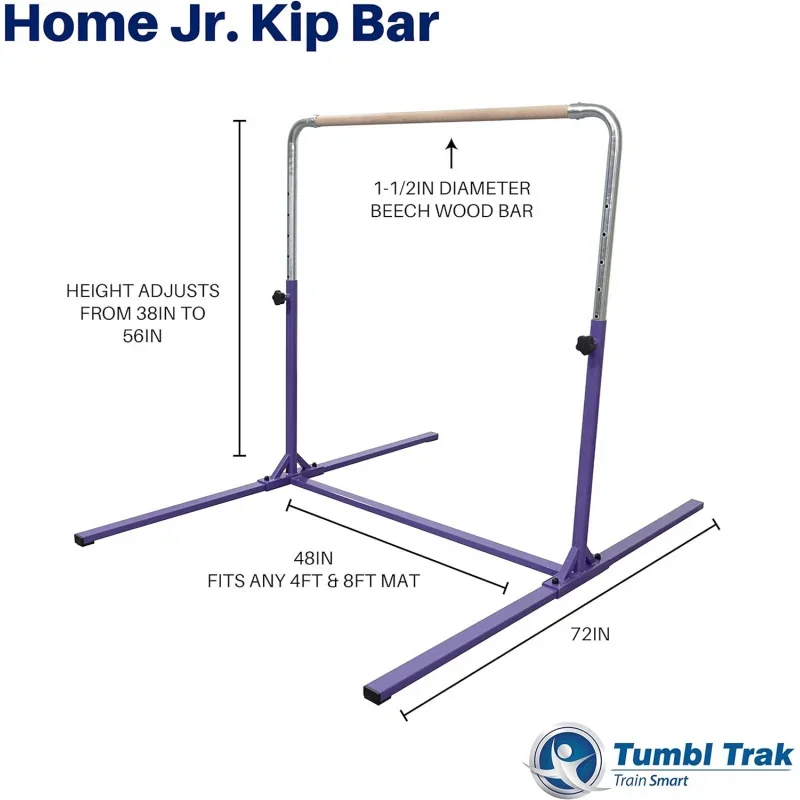 Adjustable Home Jr Kip Bar, Gymnastics Training Bar for Home and Gym