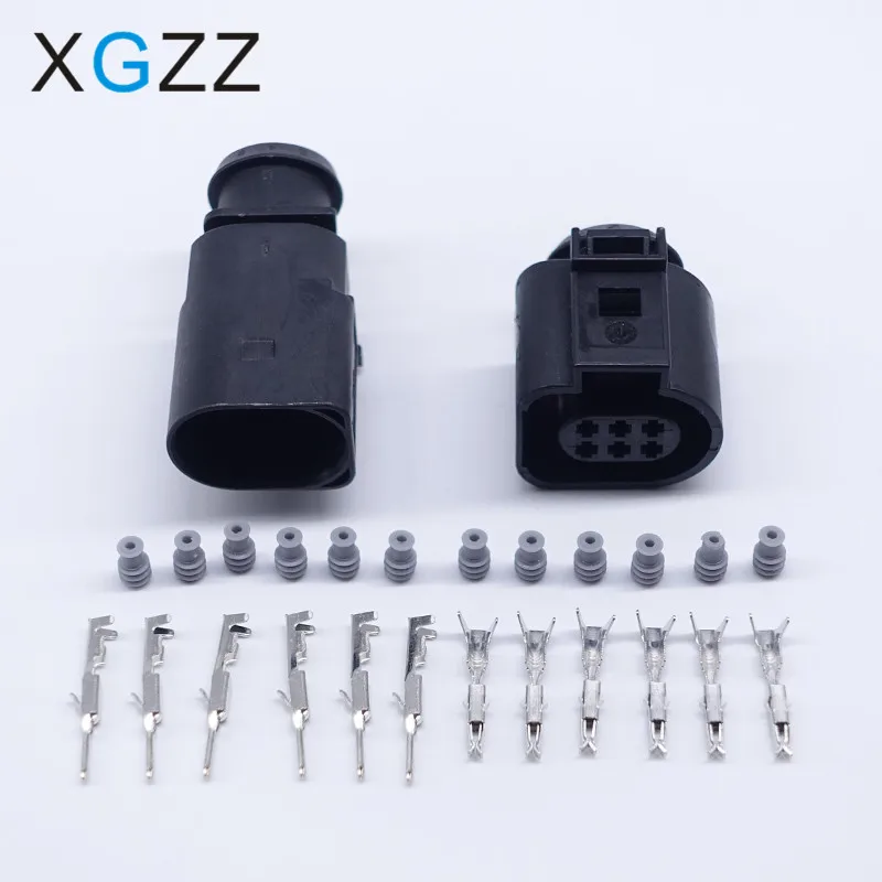 XG7065A-1.5-11/21  3B0973813 1J0973713 Female And Male 1.5mm Auto Temp Sensor Plug Deflation Valve Plug Waterproof Connector