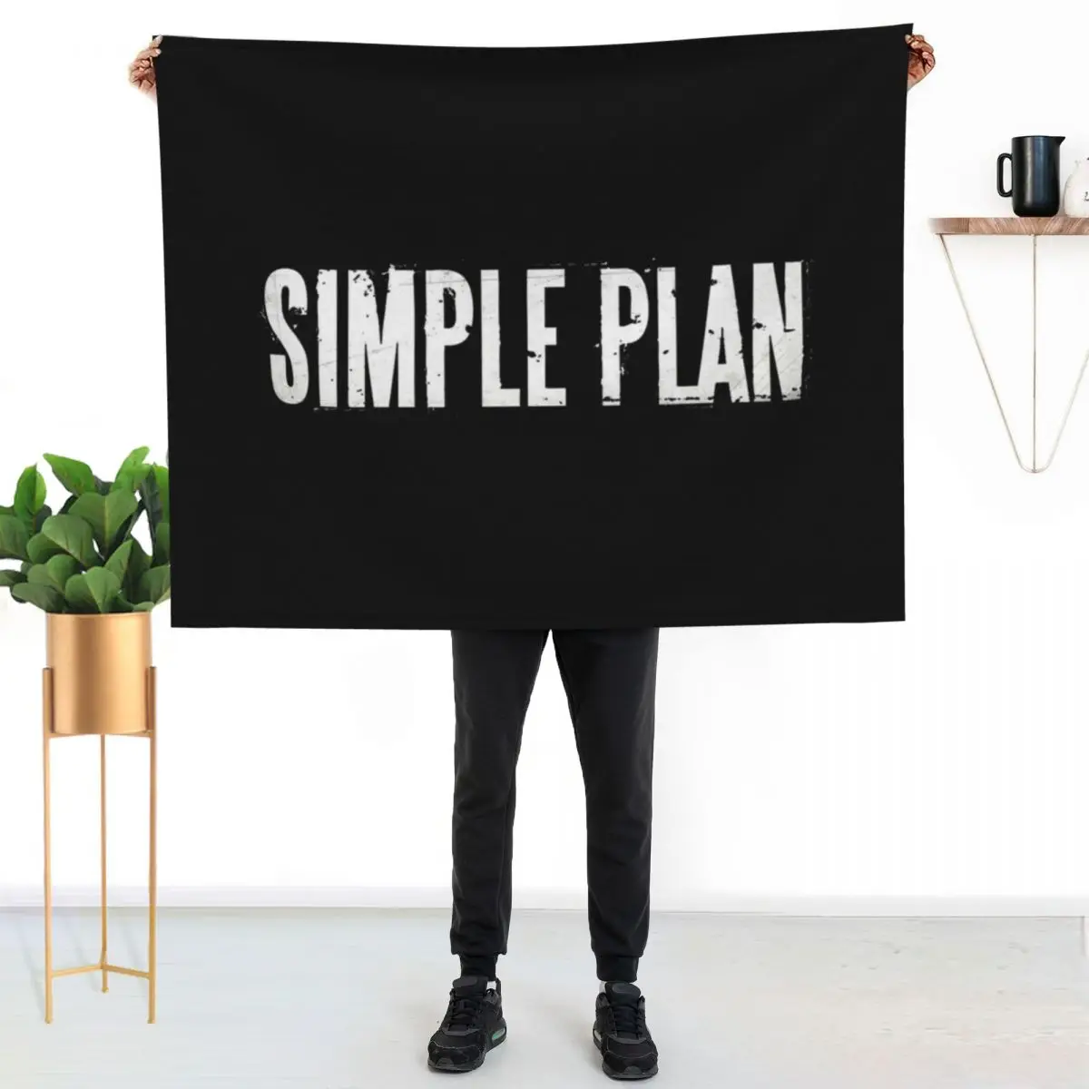 

Simple plan Throw Blanket Soft Plush Blanket as Housewarming Gift