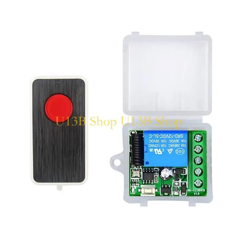U13BワイヤレススイッチDC12V 1CHミニリレーモジュール433MHz RFトランスミッターLED照明用のリモートコントロール、CAR