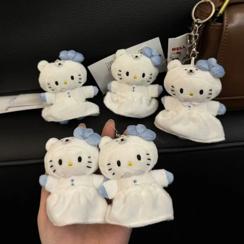 

Cute Sanrio Hello Kitty Plush Doll Stuffed Toy Keychain Pendant Bag Hanging Ornaments Girly Pink Skirt KT Cat Ragdoll Kids Gifts