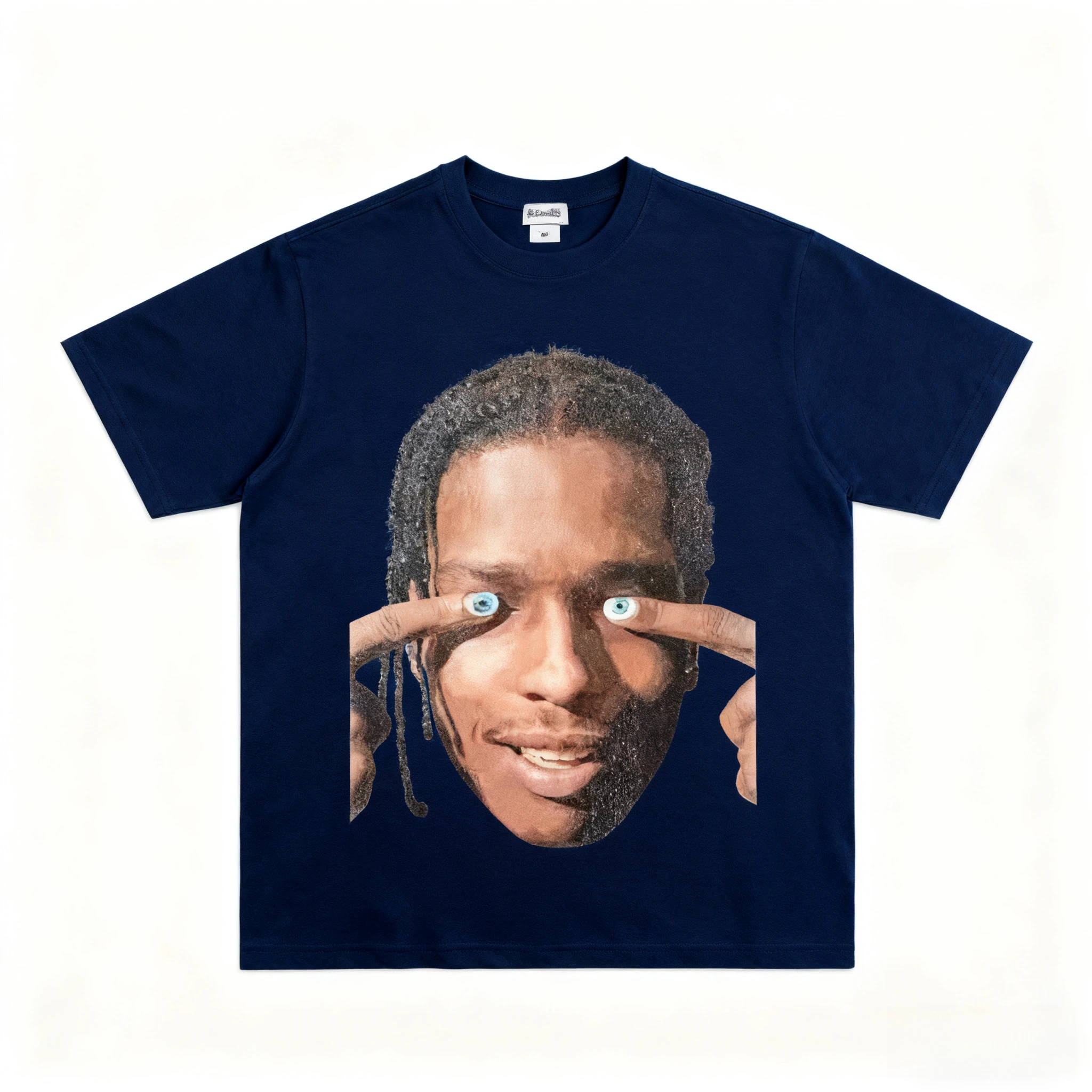 ASAP روكي الهيب هوب مغني الراب الثقيلة الراب Y2k للجنسين تيز الرجال النساء ملابس قصيرة الأكمام الجولة الرقبة الطباعة الصيف الترفيه تي شيرت