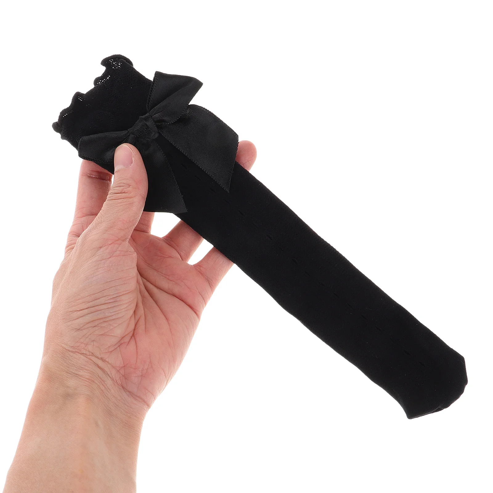 4Pairs الاطفال الدانتيل جوارب طويلة إلى الركب القوس ديكور لينة تنفس الجوارب الطويلة أنيقة في الهواء الطلق ارتداء الاطفال جوارب الدانتيل ديكور جورب