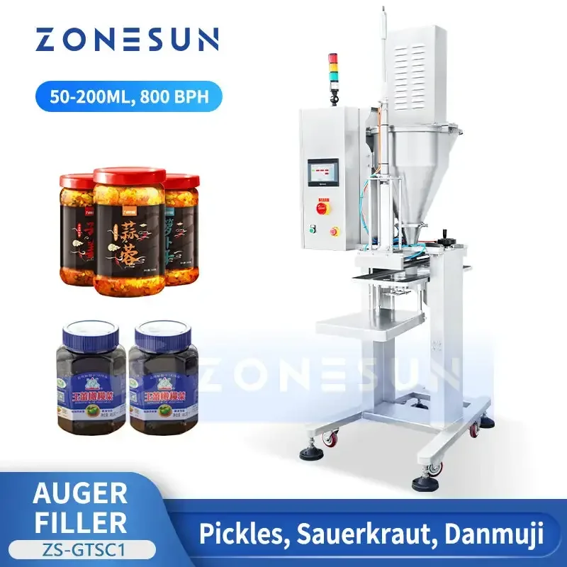Relleno semiautomático ZONESUN ZS-GTSC1 para encurtidos, chucrut y Danmuji