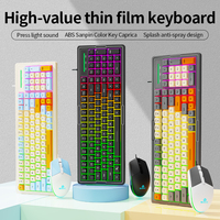 RGB Wired Membrane Keyboard Multi-Color Available, Silent/Business Office/Gaming Keyboard & Mouse Set