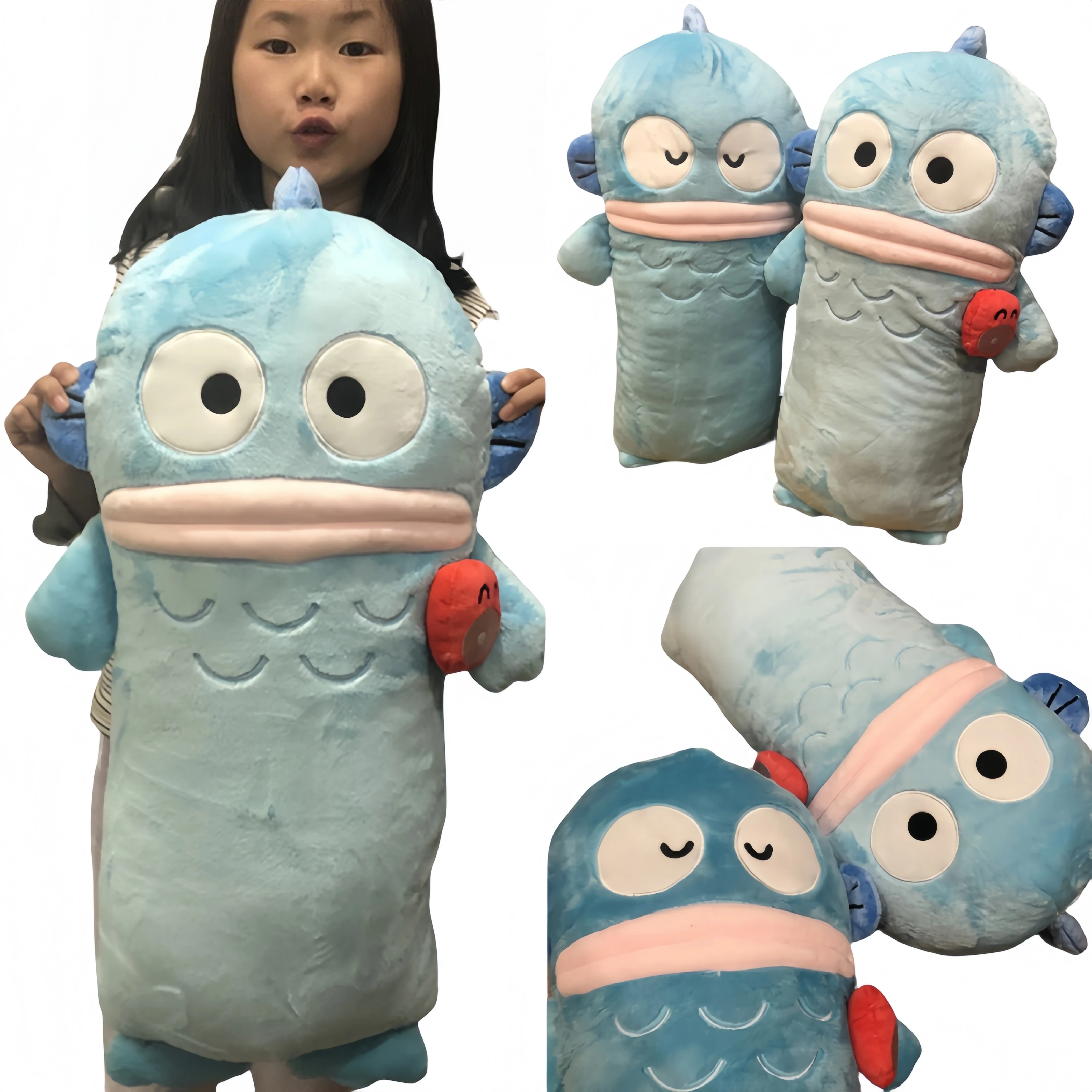 

Very Long Sanrio Hangyodon Plush Toy Soft Hangyodon Stuffed Doll Anime Ugly Fish Plushies Pillow Sofa Bed Home Decor Cushion