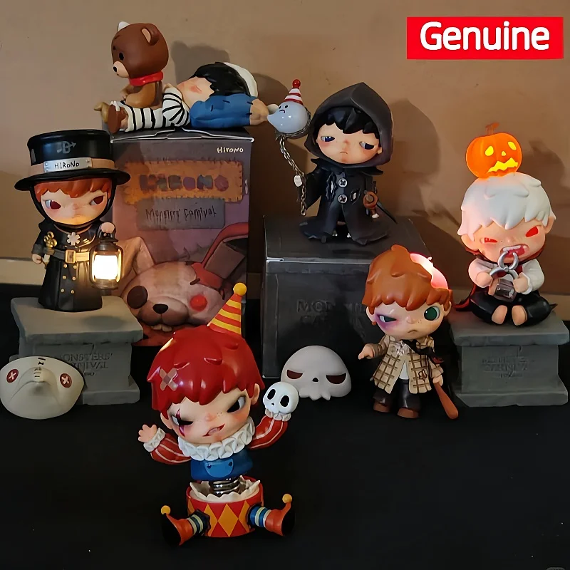 

Подлинная карнавальная серия Pop Mart Hirono Monsters, слепая коробка, игрушка Hirono Mystery Box, коллекционная модель декора комнаты, подарок на Хэллоуин и Рождество