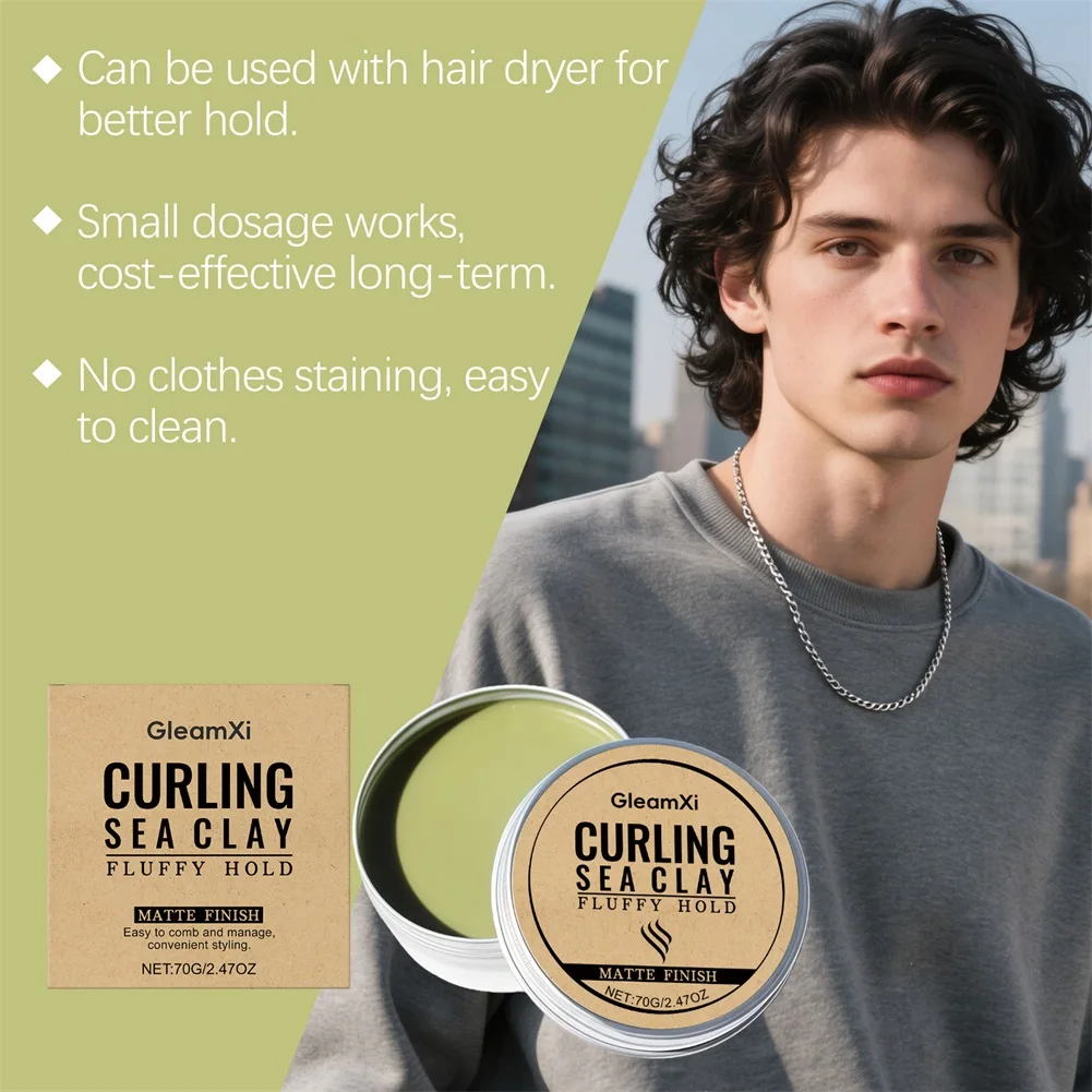 Curling Hair Styling Mud Ultra-Firm Non-Greasy Hair Styling Shaping Cream For Hair Care Curly Hair Moisturizing Styling Cream