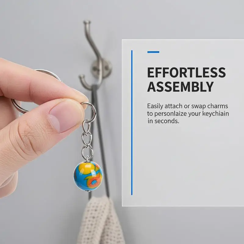 50pcs 25mm Metal Blank Key Chain Ring Split Key Rings With Chain Jump Rings Set For DIY Crafts Jewelry Making Accessories