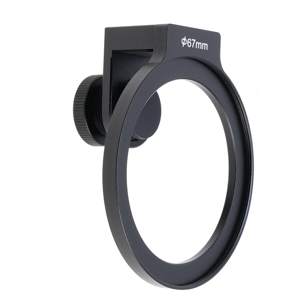 67mm Universal Metal Lens Filter Clip for iPhone Mobile Phone Smartphone Adapter Mount with Cold Shoe Aluminum Alloy Clip
