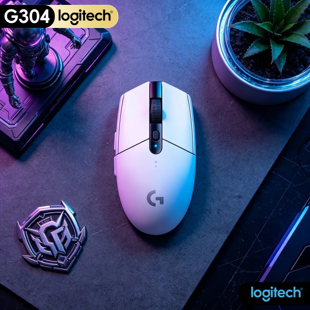 Logitech G304 LIGHTSPEED Wireless Gaming Mouse Quick DPI Toggle Adjust Cursor Speed For Game Battle Document Editing Work