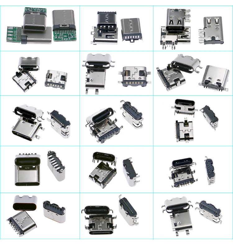 75 pz/set 15Value Type-C connettori per Dock di ricarica USB mescolano l'uso per telefoni cellulari e kit di riparazione di prodotti digitali