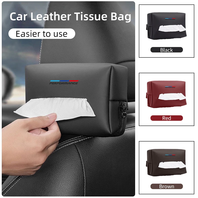 

Car Seatback Tissue Organiser Box Sun Visor Console Storage Bag For BMW E90 E60 E46 E39 F30 F10 E87 X3 X4 X5 X1 G30 G20 M