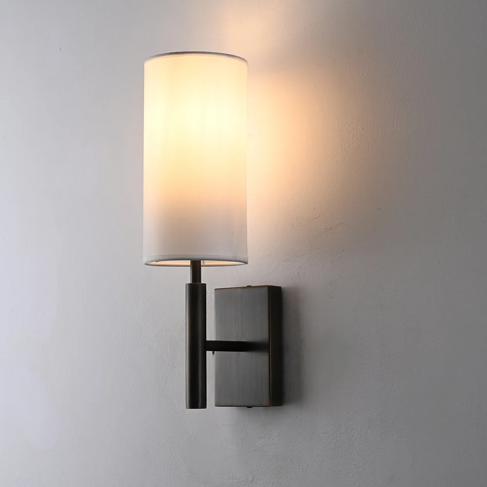 All-copper Wall Lamp Living Room Background Wall Lamp Simple Bedroom Bedside Lamp Study Room Personalized Stair Aisle Lamp