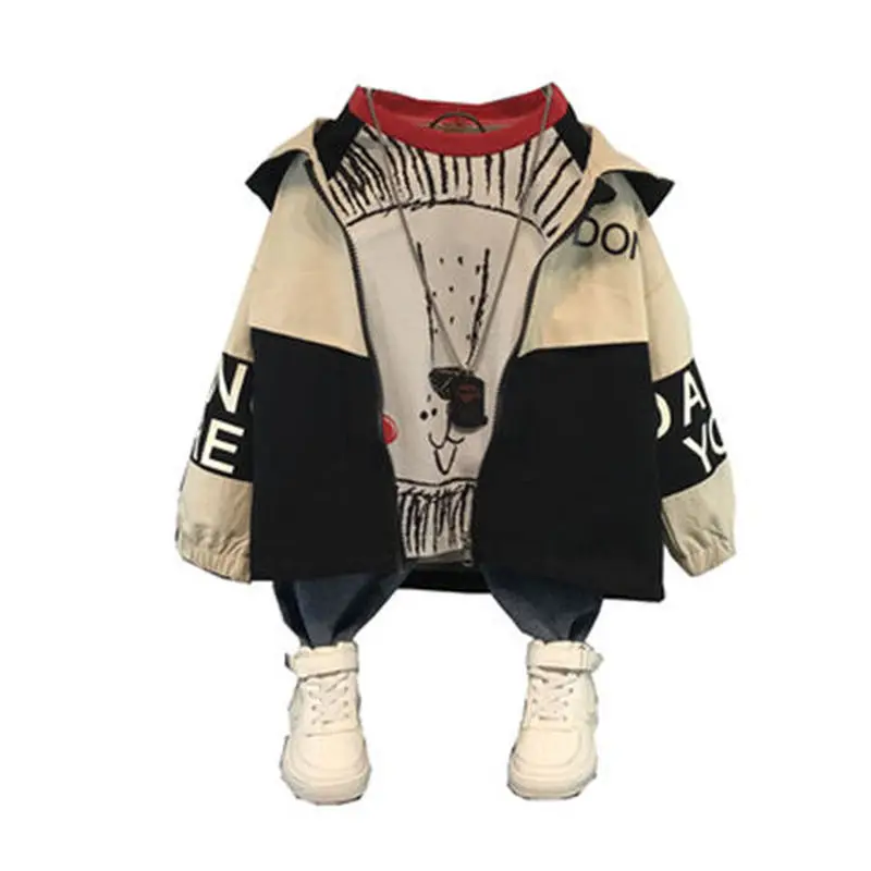 Baby autumn and winter new warm clothing children\'s jacket thickening plus velvet padded jacket boy hooded jacket boy warm jacke