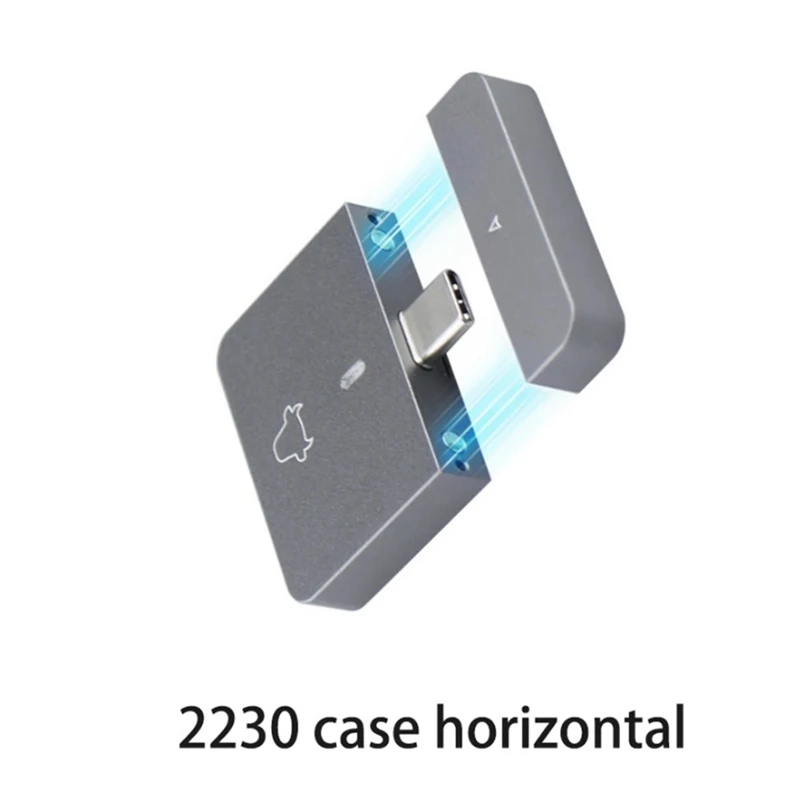 

M.2 Nvme 2230 SSD Enclosure USB C Adapter 10Gbps USB3.2 Gen2 External Case Box For M2 2230 Nvme SN740/SN530 520/PM991A A Durable