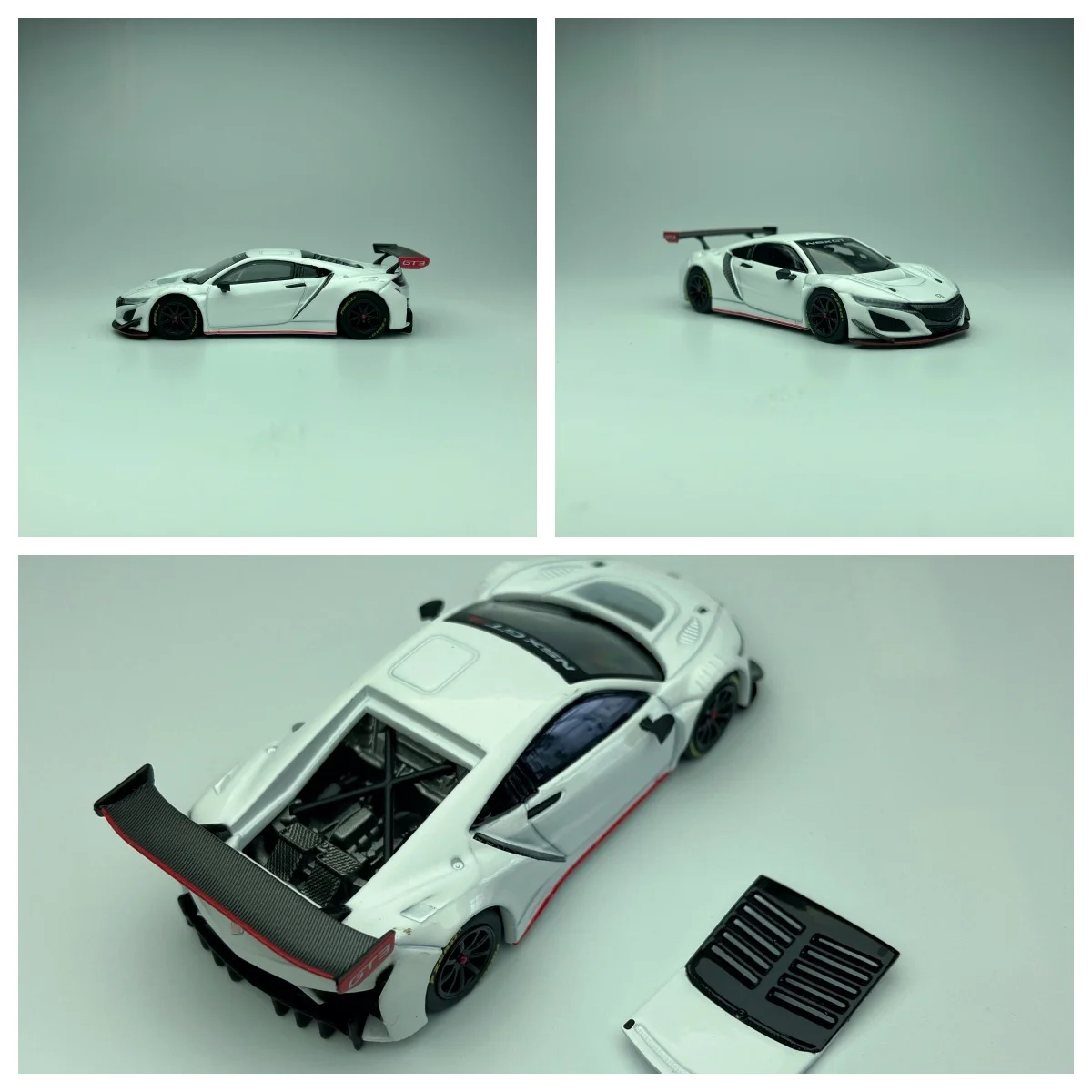 Pop Race NSX GT3 EVO22 White 640280 1/64 1/6 Diecast Model Car Collection Limited Edition Alloy
