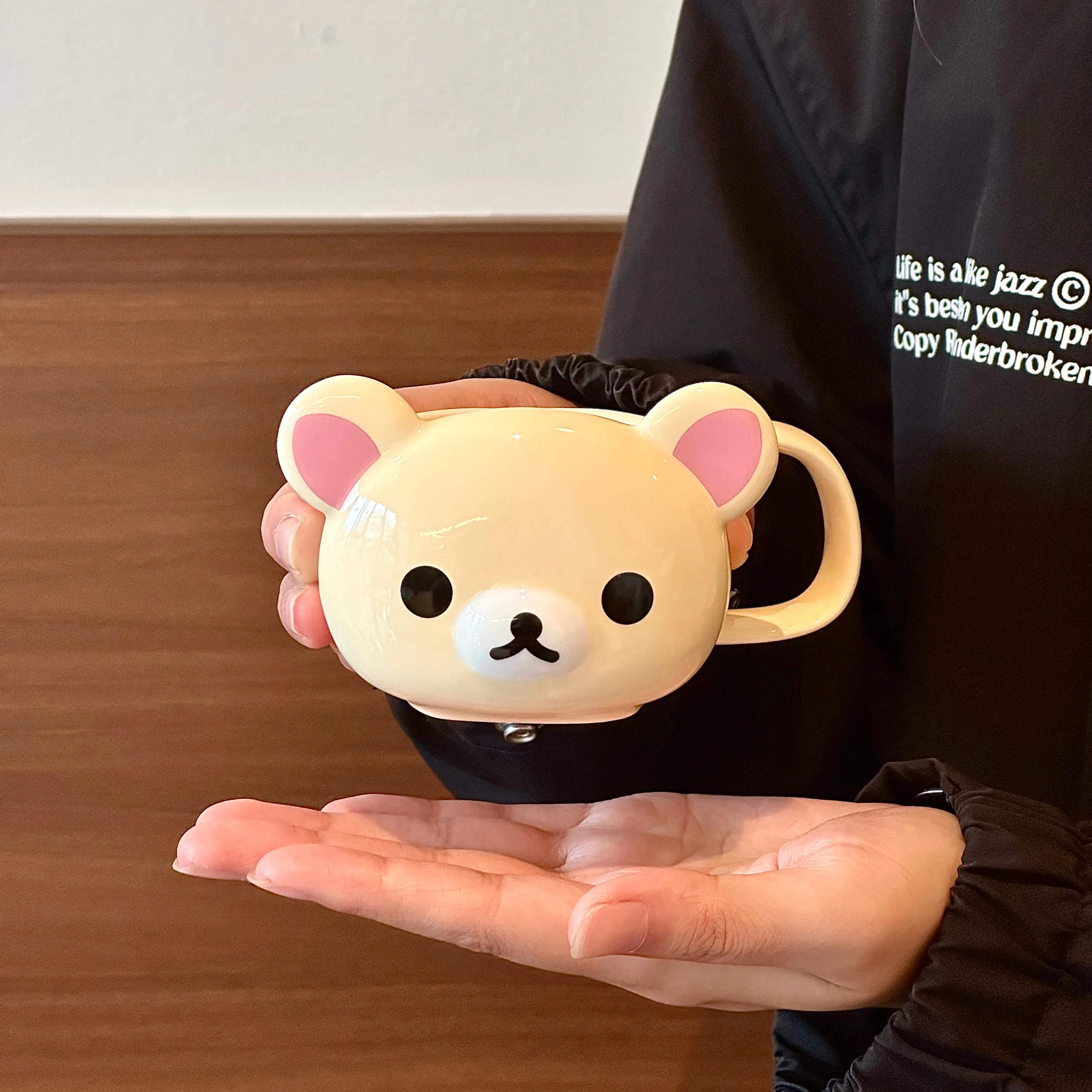 Rilakkuma 2026 Neue Niedliche Keramiktasse Tragbarer Gerader Trinkbecher Hochästhetisches Geschenk für Frauen für den täglichen Gebrauch – Detail 14