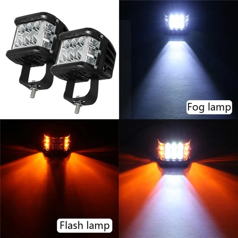 

rechargeable Tractor led lamp 60w 12 volt 5000LM flood work light flash white /yellow lights