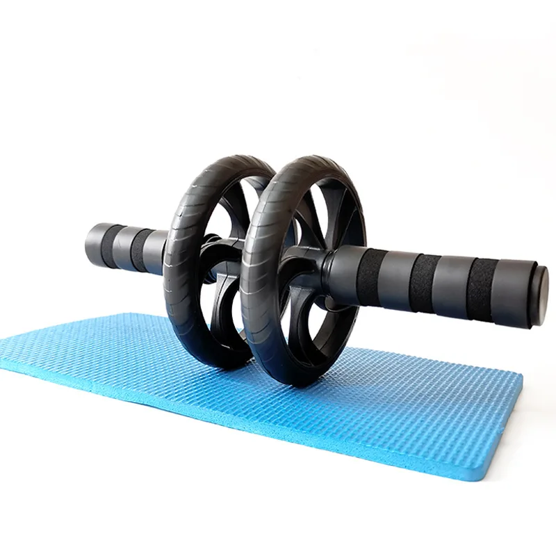 Geräuschloser Bauchroller mit Doppelrad – Hergestellt aus PVC und Edelstahl, geeignet für das Training der Rumpfmuskulatur und für Fitnessbegeisterte, Bauchmuskelroller, Trainingsgerät. – Detail 2