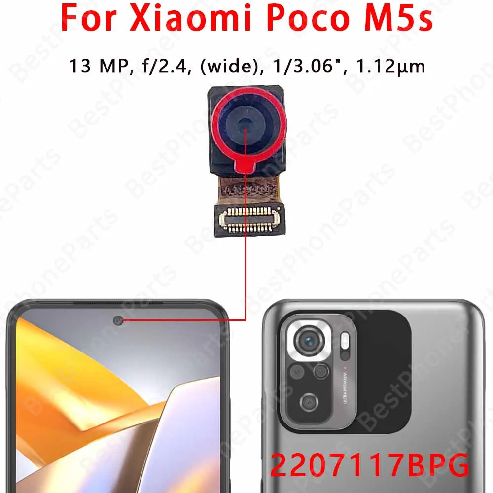 Front and Rear Back Camera For Xiaomi Poco M5s 2207117BPG Main