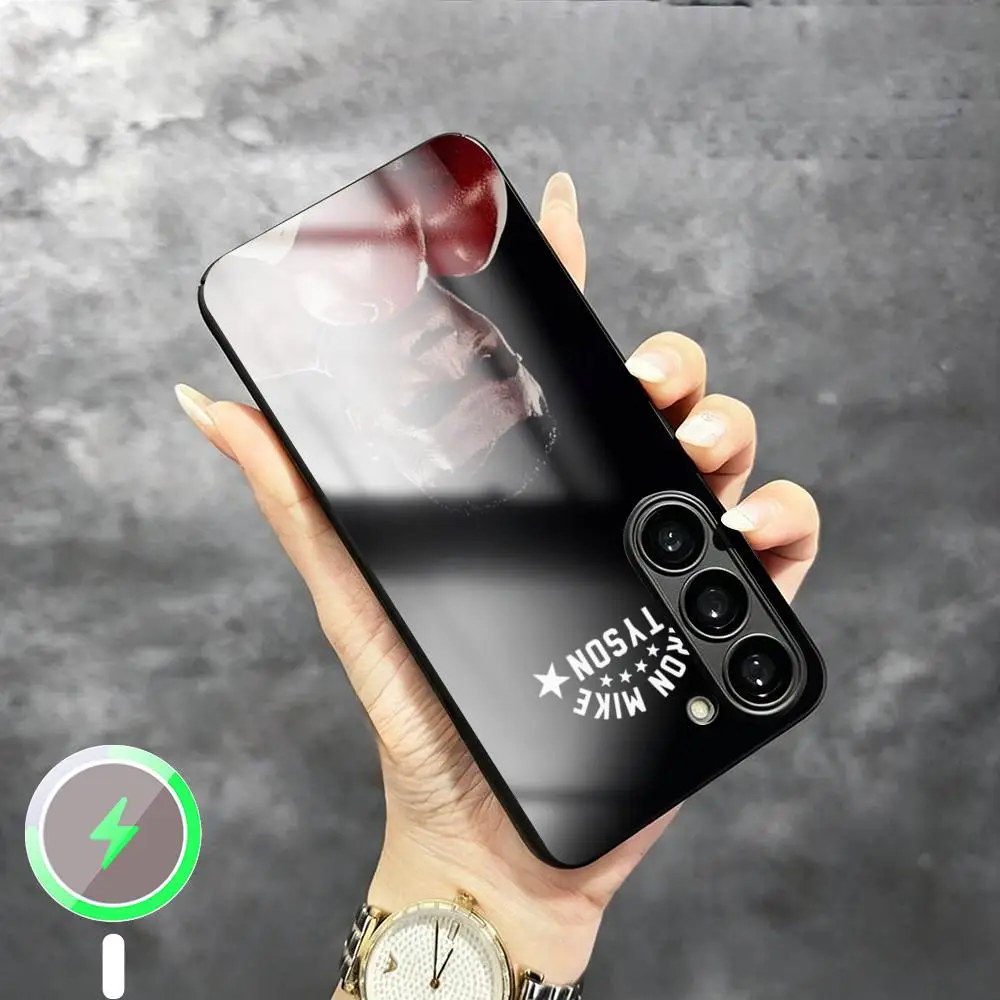 Power fighter Mi-ke Ty-son cool Phone Case For Samsung S26 S25 S24 S23 S22 S21 Plus Ultra Note Glass Magnetic Case