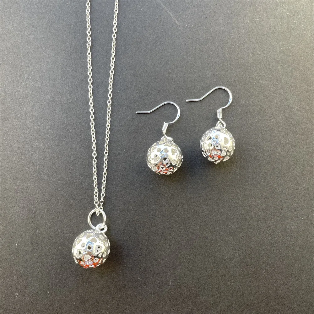 

925 Sterling Silver Stylish Exquisite Small Tennis Pendant Necklace Earrings Set Birthday Anniversary Wedding Party Gift