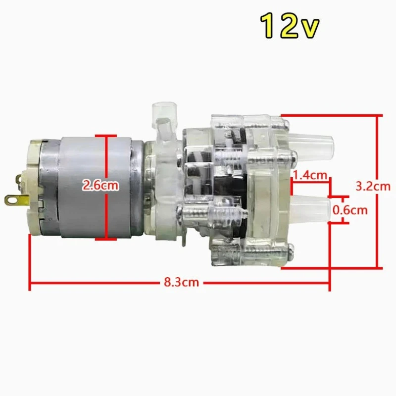 1Pcs High Temperature Resistant 100°C Diaphragm Self-Priming Mini Water Pump 12V/24V for Tea Machine and Fish Tank