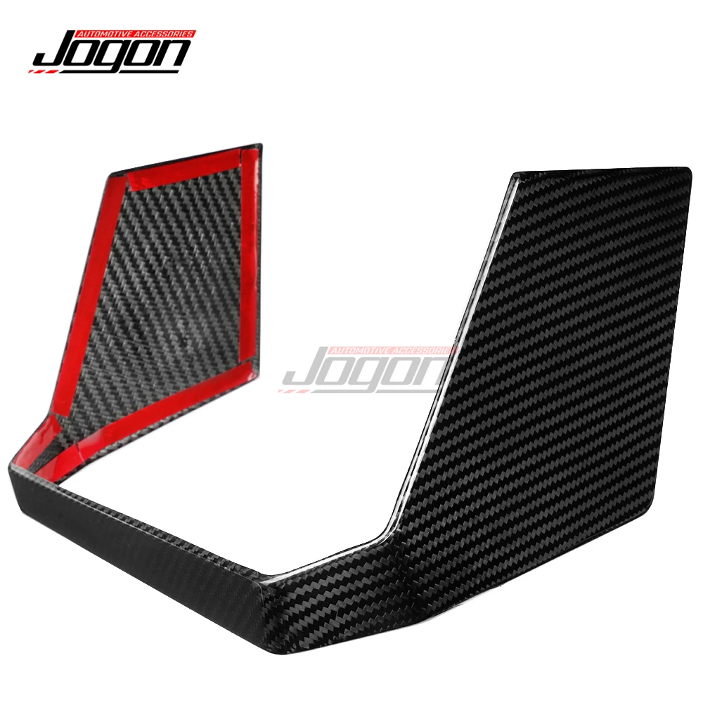 ل تسلا Cybertruck Cyberbeast 2024 2025 ألياف الكربون سيارة الداخلية شاشة عرض خلفية غطاء اللوحة السفلية اكسسوارات الكسوة