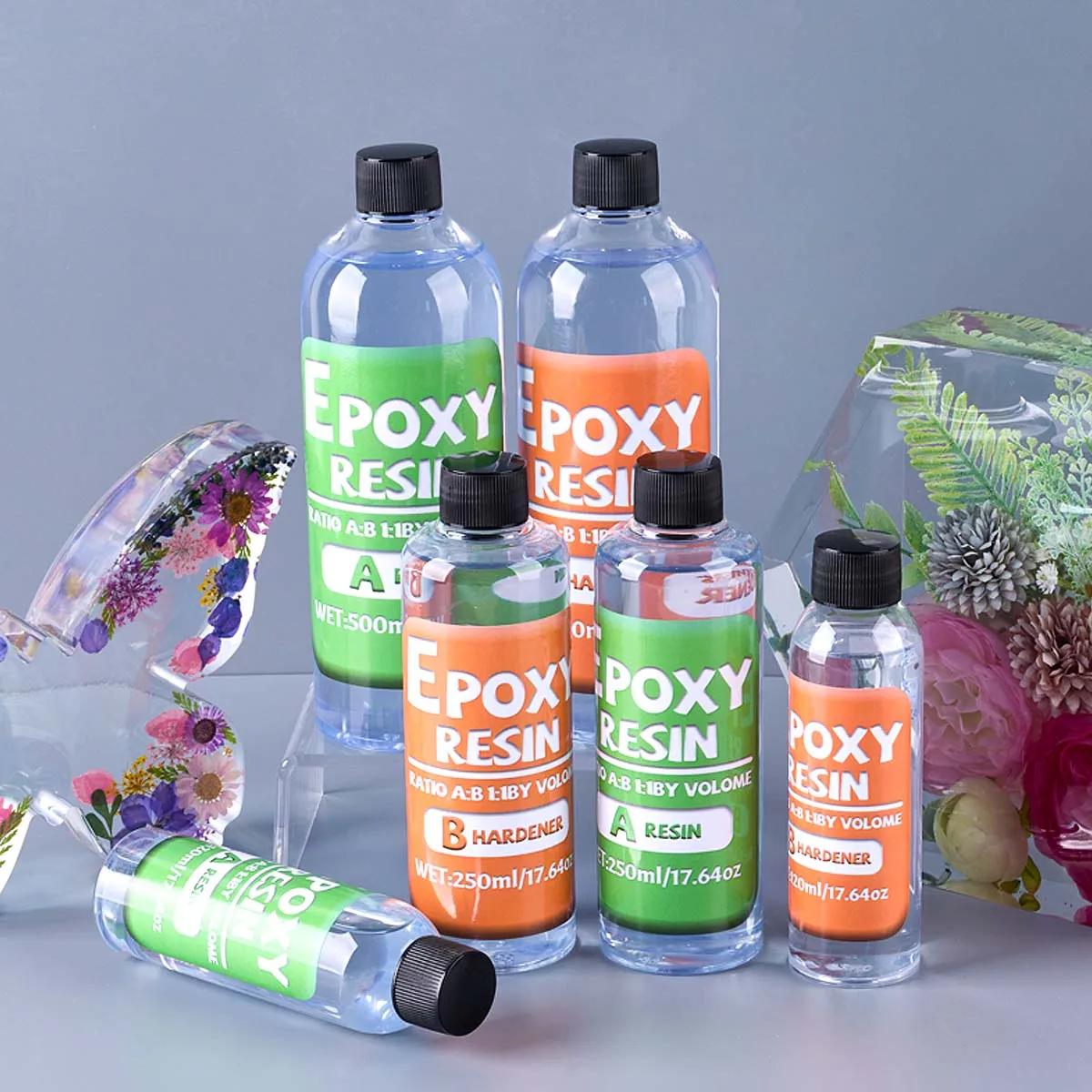 1:1 Ratio Epoxy Resin Kit Anti-Yellowing Newly Formulated Crystal Clear Epoxy Resin for Casting Molds DIY Jewelry Resin Art Tool view 5